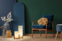 Näve Leuchten LED-Leuchten 5311427 natur Textil Holz B/H/T: ca. 22x48x22 cm null 1 Brennstellen
