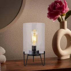 Näve Leuchten LED-Leuchten 5308422 schwarz Metall Glas B/H/T: ca. 15x28,5x15 cm 1 Brennstellen