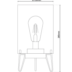 Näve Leuchten LED-Leuchten 5308422 schwarz Metall Glas B/H/T: ca. 15x28,5x15 cm 1 Brennstellen