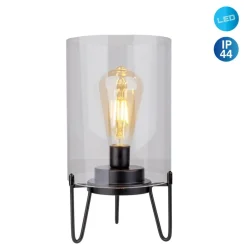 Näve Leuchten LED-Leuchten 5308422 schwarz Metall Glas B/H/T: ca. 15x28,5x15 cm 1 Brennstellen