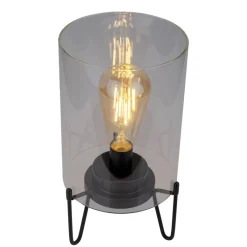 Näve Leuchten LED-Leuchten 5308422 schwarz Metall Glas B/H/T: ca. 15x28,5x15 cm 1 Brennstellen