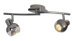 Näve Leuchten LED-Wand- Deckenleuchten NV1117542 Chrom Glas Metall B/H/T: ca. 41x8x14 cm 2 Brennstellen