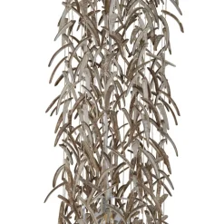 Näve Leuchten Pendelleuchte 6121111 beige Holz B/H/T: ca. 30x180x30 cm E27 3 Brennstellen