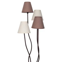 Näve Leuchten Stehlampe 2040911 braun Metall Textil B/H/T: ca. 34x138x43 cm 4 Brennstellen