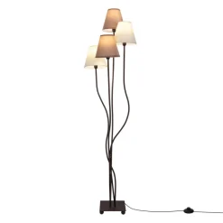 Näve Leuchten Stehlampe 2040911 braun Metall Textil B/H/T: ca. 34x138x43 cm 4 Brennstellen