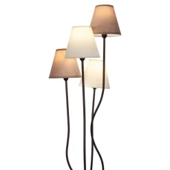 Näve Leuchten Stehlampe 2040911 braun Metall Textil B/H/T: ca. 34x138x43 cm 4 Brennstellen