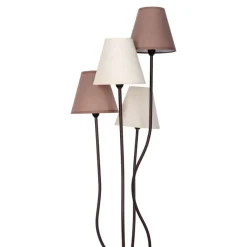 Näve Leuchten Stehlampe 2040911 braun Metall Textil B/H/T: ca. 34x138x43 cm 4 Brennstellen