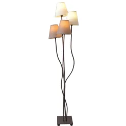 Näve Leuchten Stehlampe 2040911 braun Metall Textil B/H/T: ca. 34x138x43 cm 4 Brennstellen