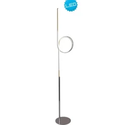 Näve Leuchten Stehlampe 2053442 Chrom Metall Kunststoff B/H/T: ca. 23x171x23 cm 1 Brennstellen