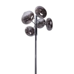 Näve Leuchten Stehlampe 2070597 Chrom Metall Glas B/H/T: ca. 44x165x44 cm 6 Brennstellen