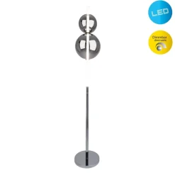 Näve Leuchten Stehlampe 2072042 Chrom Rauch Metall Glas H/D: ca. 149,7x25 cm