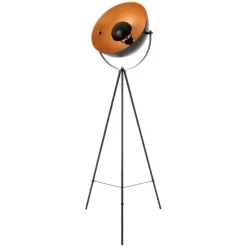 Näve Leuchten Stehlampe gold schwarz Metall B/H/T/D: ca. 55x150x55x55 cm E27 1 Brennstellen