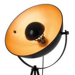 Näve Leuchten Stehlampe gold schwarz Metall B/H/T/D: ca. 55x150x55x55 cm E27 1 Brennstellen