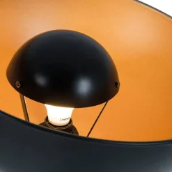 Näve Leuchten Stehlampe gold schwarz Metall B/H/T/D: ca. 55x150x55x55 cm E27 1 Brennstellen