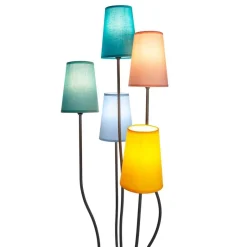 Näve Leuchten Stehlampe 2074761 multicolor Metall Textil B/H/T: ca. 35x163x40 cm 5 Brennstellen