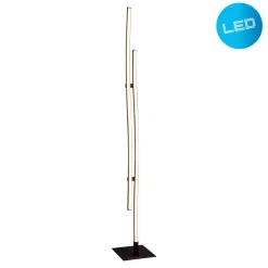 Näve Leuchten Stehlampe 2069722 schwarz Metall Kunststoff B/H/T: ca. 13x130x13 cm 2 Brennstellen