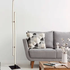 Näve Leuchten Stehlampe 2069722 schwarz Metall Kunststoff B/H/T: ca. 13x130x13 cm 2 Brennstellen