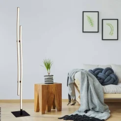 Näve Leuchten Stehlampe 2069722 schwarz Metall Kunststoff B/H/T: ca. 13x130x13 cm 2 Brennstellen