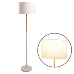 Näve Leuchten Stehlampe 2088023 weiß Textil Kunststoff Metall B/H/T: ca. 36x150x36 cm 1 Brennstellen