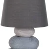 Näve Leuchten Tischleuchte 3045216 grau Keramik B/H/T: ca. 16x31x16 cm E14 1 Brennstellen
