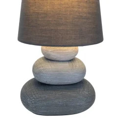 Näve Leuchten Tischleuchte 3045216 grau Keramik B/H/T: ca. 16x31x16 cm E14 1 Brennstellen