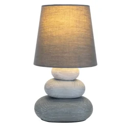 Näve Leuchten Tischleuchte 3045216 grau Keramik B/H/T: ca. 16x31x16 cm E14 1 Brennstellen