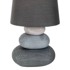 Näve Leuchten Tischleuchte 3045216 grau Keramik B/H/T: ca. 16x31x16 cm E14 1 Brennstellen