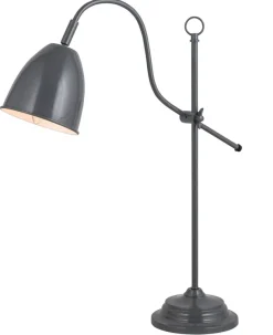 Näve Leuchten Tischleuchte 3110416 grau Metall B/H/T: ca. 19x53x13 cm E14 1 Brennstellen