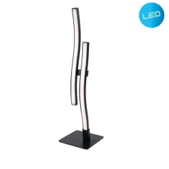 Näve Leuchten Tischleuchte 3188722 schwarz Kunststoff Metall B/H/T: ca. 12x44x12 cm null 2 Brennstellen