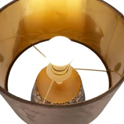 Näve Leuchten Tischleuchte tabak Keramik B/H/T/D: ca. 26x39x26x26 cm E27 1 Brennstellen