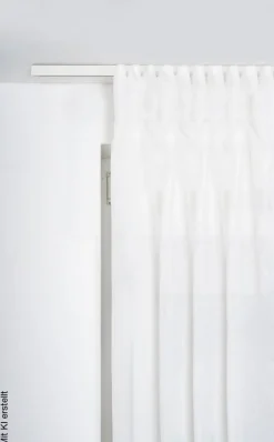 ondeco Gardinenschiene smart weiß Metall L: ca. 200 cm 1.0 Läufe