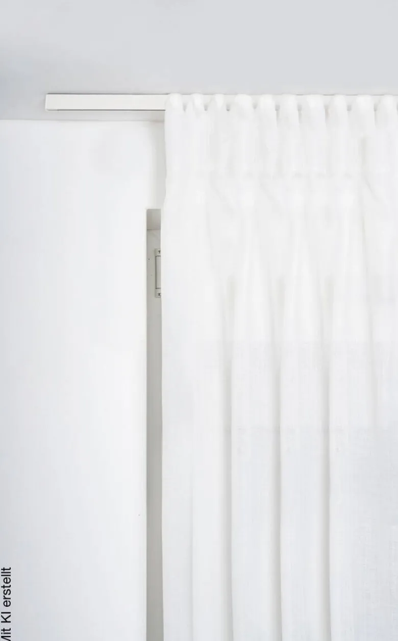 ondeco Gardinenschiene smart weiß Metall L: ca. 200 cm 1.0 Läufe