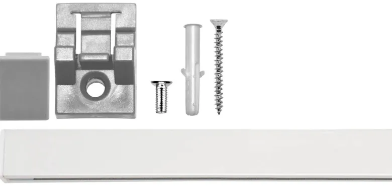 ondeco Gardinenschiene smart weiß Metall L: ca. 200 cm 1.0 Läufe