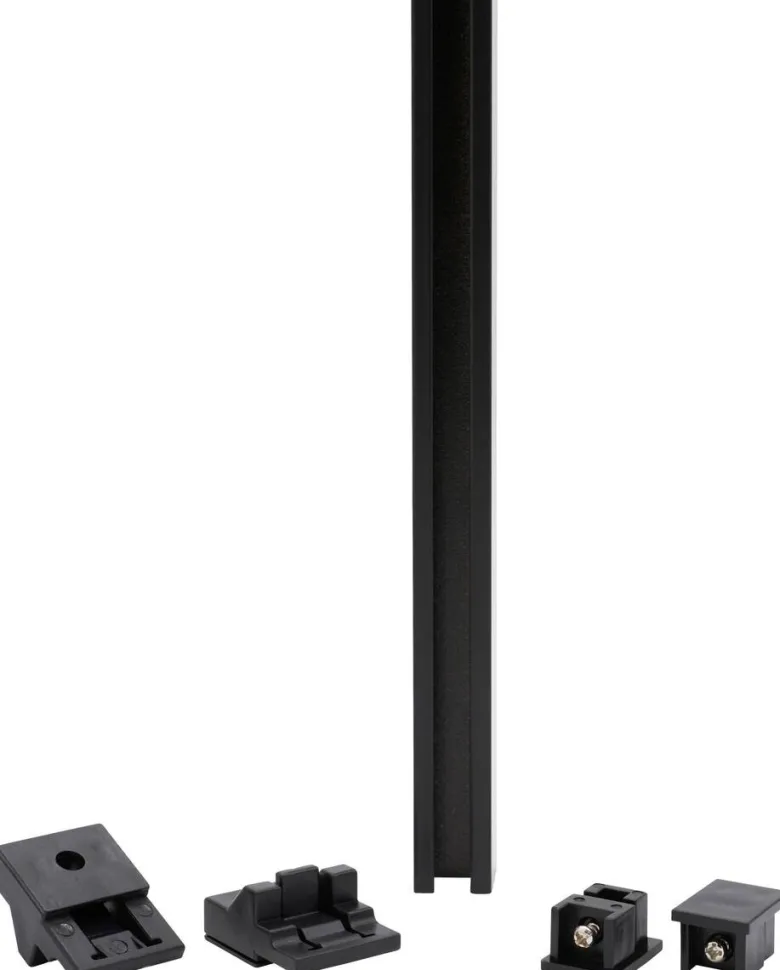 ondeco Gardinenschiene smart schwarz Metall L: ca. 240 cm 1.0 Läufe