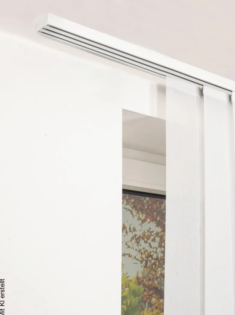 ondeco Gardinenschiene smart weiß Metall L: ca. 160 cm 3.0 Läufe
