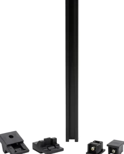 ondeco Gardinenschiene smart schwarz Metall L: ca. 160 cm 1.0 Läufe