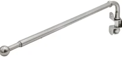 ondeco Schwenkstange ball Edelstahloptik Metall ausziehbar von ca. 35 bis 60 cm 1.0 Läufe