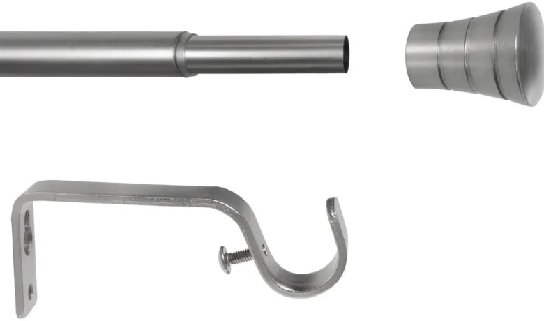 ondeco Stilgarnituren habito_rillmino Edelstahloptik Metall ausziehbar von ca. 120 bis 210 cm 1.0 Läufe