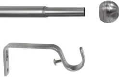 ondeco Stilgarnituren habito_rillball Edelstahloptik Metall ausziehbar von ca. 120 bis 210 cm 1.0 Läufe