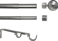 ondeco Stilgarnituren habito/ball-classic Edelstahloptik Metall ausziehbar von ca. 190 bis 360 cm 2.0 Läufe