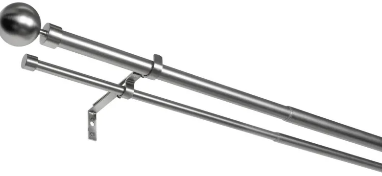 ondeco Stilgarnituren habito/ball-classic Edelstahloptik Metall ausziehbar von ca. 190 bis 360 cm 2.0 Läufe
