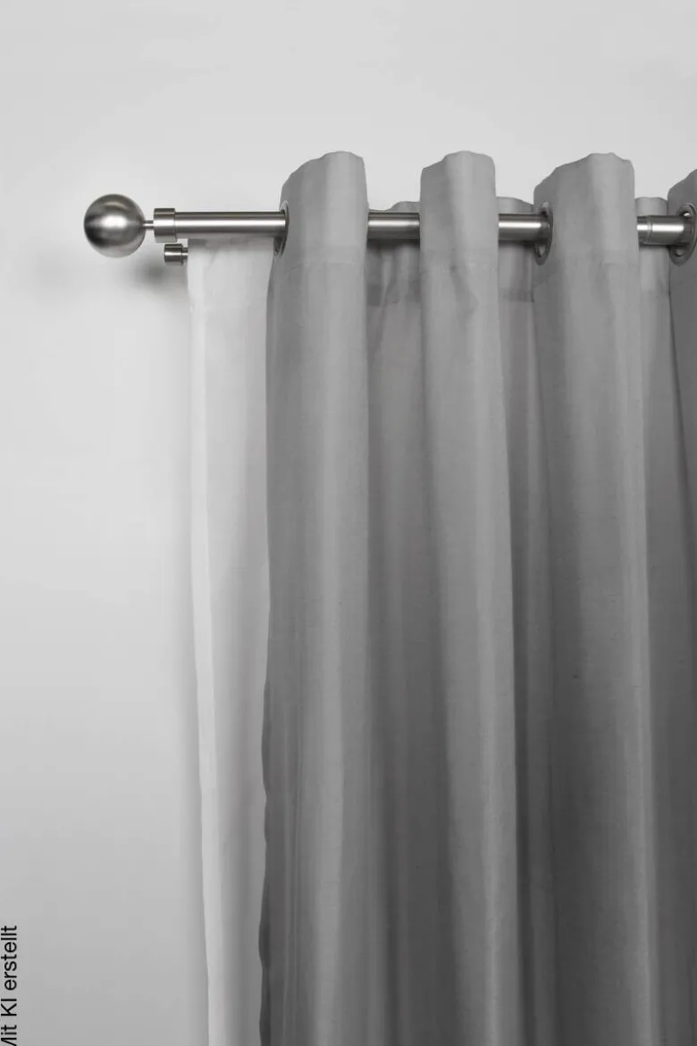 ondeco Stilgarnituren habito/ball-classic Edelstahloptik Metall ausziehbar von ca. 190 bis 360 cm 2.0 Läufe