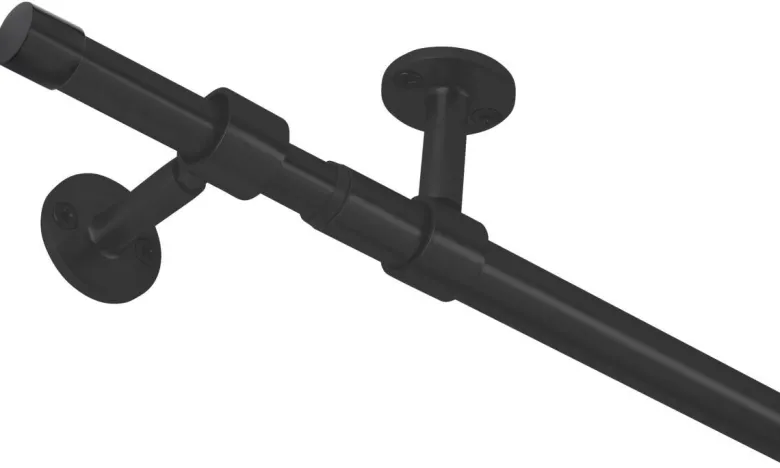 ondeco Stilgarnituren schwarz Metall ausziehbar von ca. 160 bis 280 cm 1.0 Läufe
