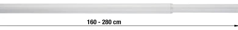 ondeco Stilgarnitur Rohr weiß Metall ausziehbar von ca. 160 bis 280 cm 1.0 Läufe