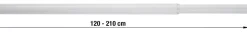 ondeco Stilgarnitur Rohr weiß Metall ausziehbar von ca. 120 bis 210 cm 1.0 Läufe