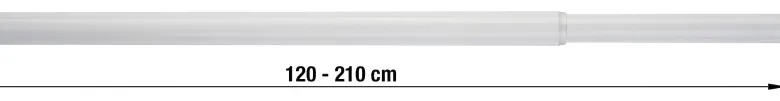 ondeco Stilgarnitur Rohr weiß Metall ausziehbar von ca. 120 bis 210 cm 1.0 Läufe