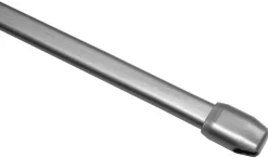 ondeco Vitragenstange simple silber Metall ausziehbar von ca. 40 bis 60 cm 1.0 Läufe