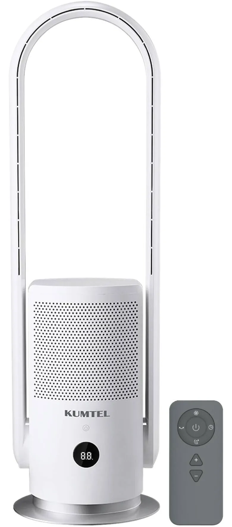 Opviq - Kumtel Standventilator weiß Kunststoff B/H/L: ca. 23,5x80x23,5 cm