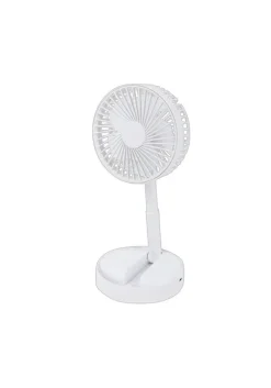 Opviq - Kumtel Tischventilator weiß Kunststoff B/H/L: ca. 13,5x6,7x13,5 cm