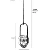 Opviq Pendelleuchte Kupfer weiß Metall B/H/T/L/D: ca. 18x70x18x18x18 cm E27 1 Brennstellen